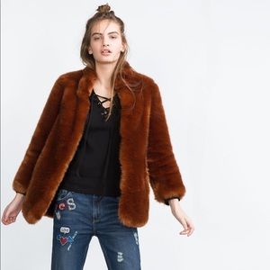 rust fur jacket